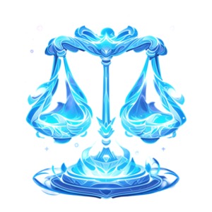 Zodiac Libra Balanced Scale PowerPoint clipart graphic preview.