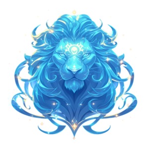 Zodiac Leo Lion PowerPoint clipart graphic preview.