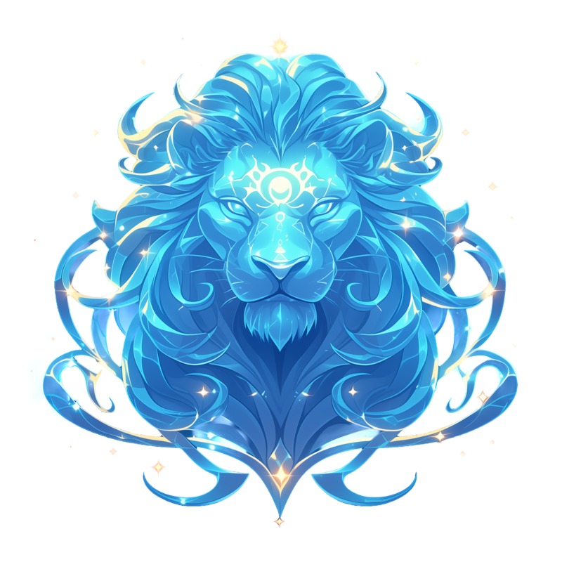 High-resolution clipart illustration of Zodiac Leo Lion Clipart, designed for creative multimedia presentations, dynamic visual storytelling, and professional content design.