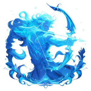 Zodiac Sagittarius Archer PowerPoint clipart graphic preview.