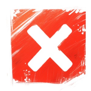 Sketched X In Square PowerPoint clipart graphic preview.