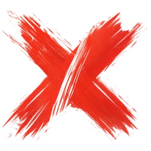 Sketched X Mark PowerPoint clipart graphic preview.