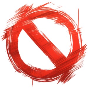 Sketched Prohibited PowerPoint clipart graphic preview.
