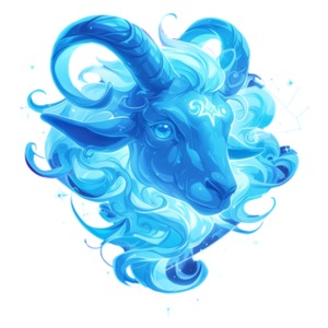 Zodiac Capricorn Mountain Goat PowerPoint clipart graphic preview.