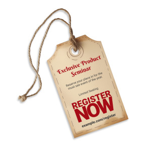 Register Now Tag  Template Customizable PowerPoint clipart graphic preview.