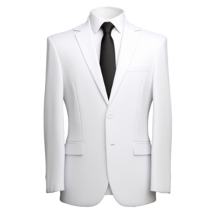 Black Tie Formal White Coat PowerPoint clipart graphic preview.