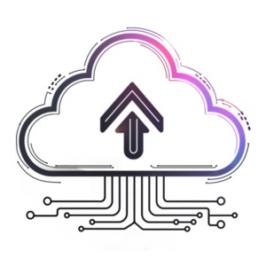 Cloud Upload Icon PowerPoint clipart graphic preview.