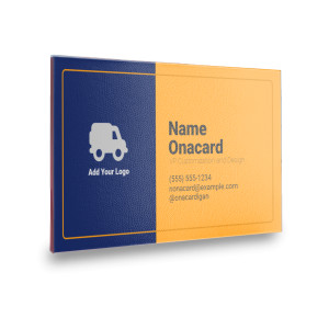 Simple Business Card Customizable PowerPoint clipart graphic preview.
