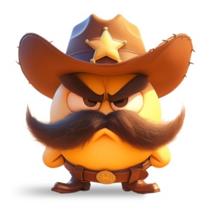 New Sheriff in Town PowerPoint clipart graphic preview.