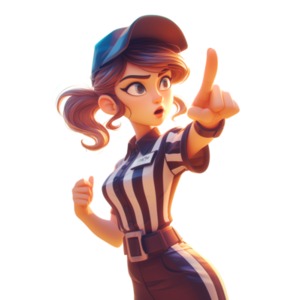 Female Sports Referee PowerPoint clipart graphic preview.