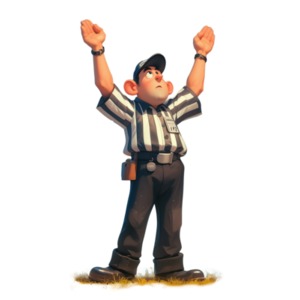Referee Touchdown Signal PowerPoint clipart graphic preview.