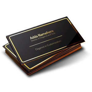Elegant Business Cards Customizable PowerPoint clipart graphic preview.