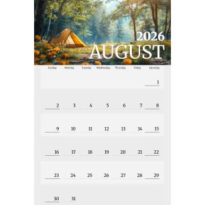 Vertical Wall Calendar Design Customizable PowerPoint clipart graphic preview.