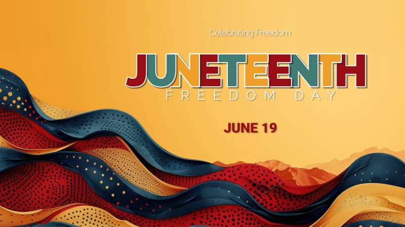 High-resolution customizable clipart of Juneteenth Freedom Day, designed for seasonal marketing campaigns, corporate event presentations, and holiday promotions.