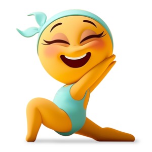 Emoji Gymnast PowerPoint clipart graphic preview.