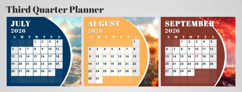 High-resolution customizable clipart of Three Month Planner, designed for corporate social responsibility initiatives, diversity and inclusion training, and non-profit community advocacy.