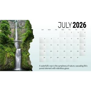 Waterfall Calendar Customizable PowerPoint clipart graphic preview.
