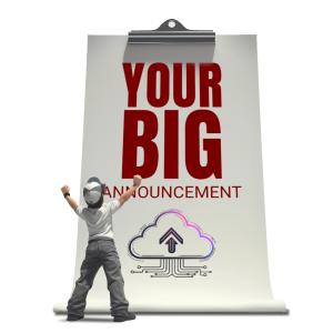 Big Announcement Clipboard Customizable PowerPoint clipart graphic preview.