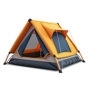 Outdoor Camping Tent PowerPoint clipart graphic preview.