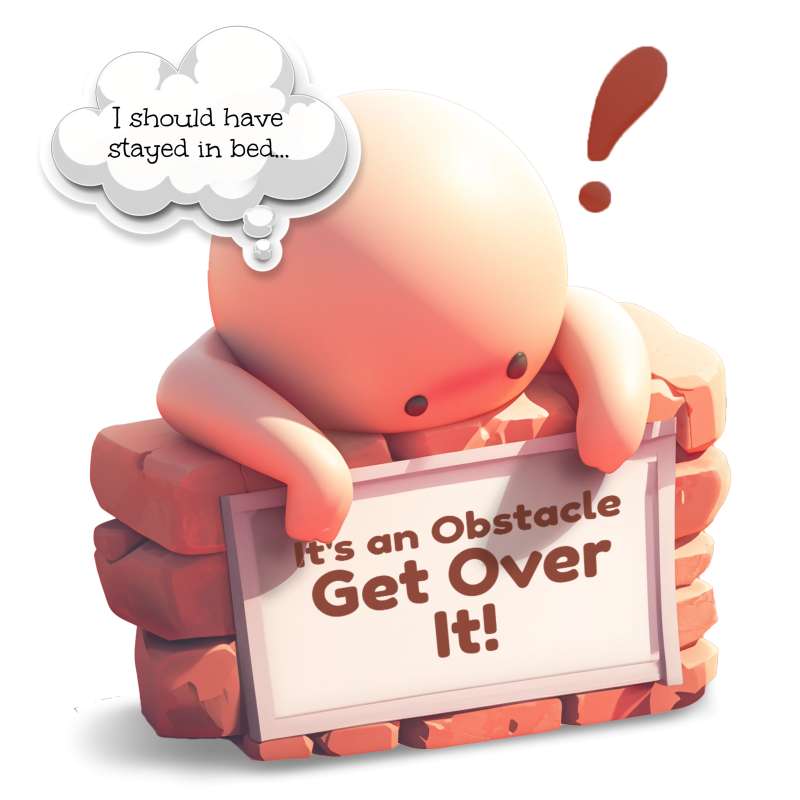 High-resolution customizable clipart of Getting Over Life's Obstacles Clipart, designed for high-energy corporate team building, health and fitness promotions, and motivational athletic slide layouts.