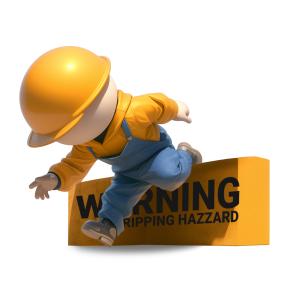 Tripping Hazzard - Workplace Safety Customizable PowerPoint clipart graphic preview.