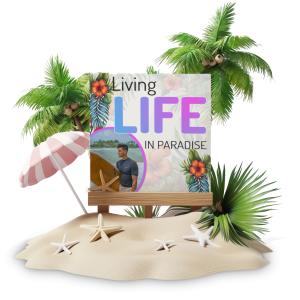 Tropical Paradise Sign Customizable PowerPoint clipart graphic preview.