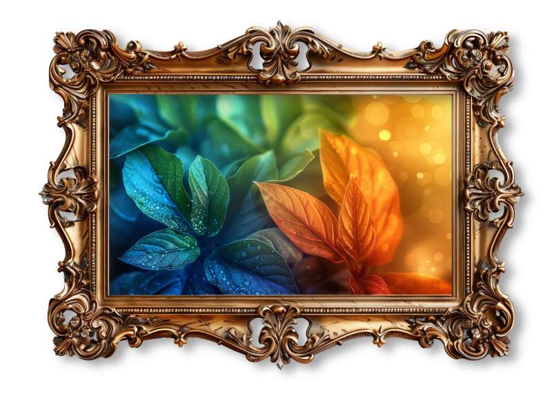 High-resolution customizable clipart of Bronze Ornate Frame Clipart, designed for creative multimedia presentations, dynamic visual storytelling, and professional content design.
