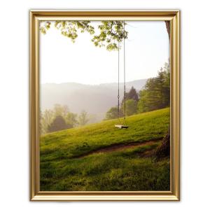 Single Gold Photo Frame Customizable PowerPoint clipart graphic preview.