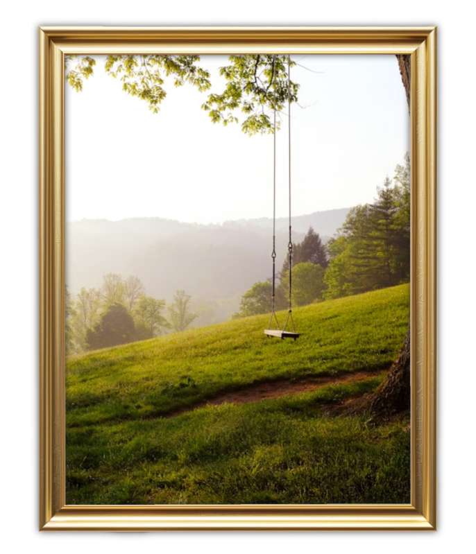 High-resolution customizable clipart of Single Gold Photo Frame Clipart, designed for creative multimedia presentations, dynamic visual storytelling, and professional content design.
