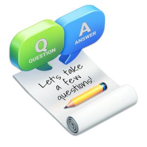 Question & Answer Session Notepad Customizable PowerPoint clipart graphic preview.