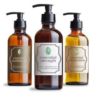 Personal Care Product Bottles  - Customize Customizable PowerPoint clipart graphic preview.
