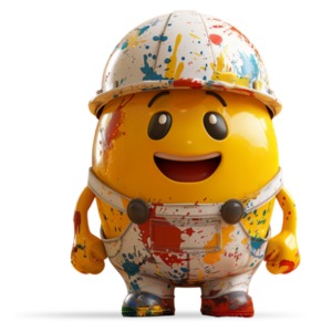 Emoji Painter PowerPoint clipart graphic preview.