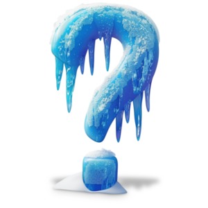 Frozen Question Mark PowerPoint clipart graphic preview.