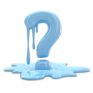 Melting Question Mark Image PowerPoint clipart graphic preview.