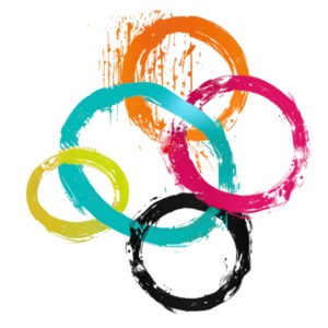 Interlocking Colored Rings PowerPoint clipart graphic preview.