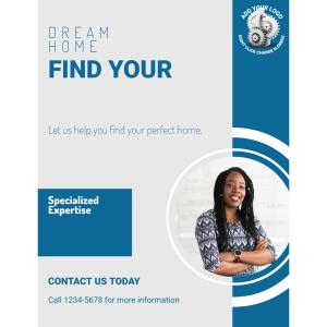 Realtor Connect Profile -Editable Design Template Customizable PowerPoint clipart graphic preview.