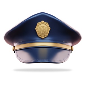 Police Officer Hat PowerPoint clipart graphic preview.