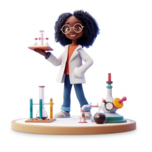 Student Holding a Science Project PowerPoint clipart graphic preview.