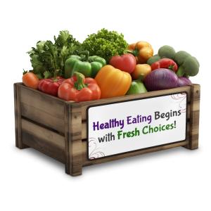Bounty of Fresh Vegetables - Customizable PowerPoint clipart graphic preview.