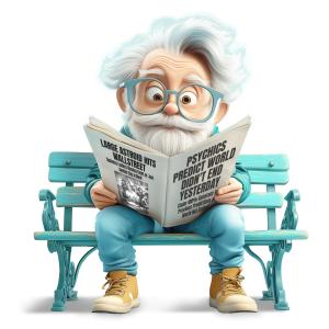 Man Reading Newspaper Customizable PowerPoint clipart graphic preview.