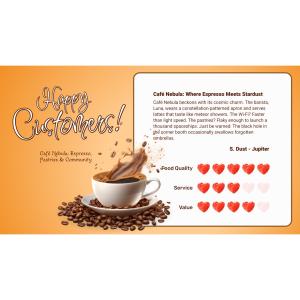 Restaurant Review Pictograph Template Customizable PowerPoint clipart graphic preview.