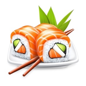 Sushi Rolls  Graphic PowerPoint clipart graphic preview.