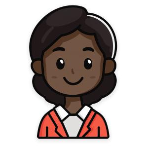 Woman Casual Dressed - Icon Bust PowerPoint clipart graphic preview.