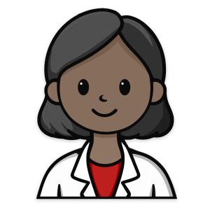 Woman Doctor / Scientist Icon Bust PowerPoint clipart graphic preview.