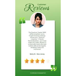 Customer Review  Design Template Customizable PowerPoint clipart graphic preview.