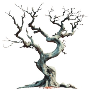 Old Dead Tree PowerPoint clipart graphic preview.