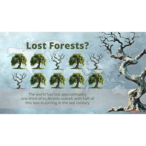 Global Deforestation Impact Pictograph Customizable PowerPoint clipart graphic preview.