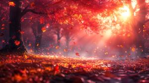 Autumn Serenity Scene PowerPoint clipart graphic preview.