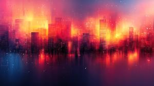 Urban Abstract Background PowerPoint clipart graphic preview.