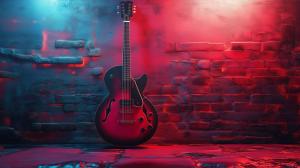 Electric Guitar Vibes PowerPoint clipart graphic preview.
